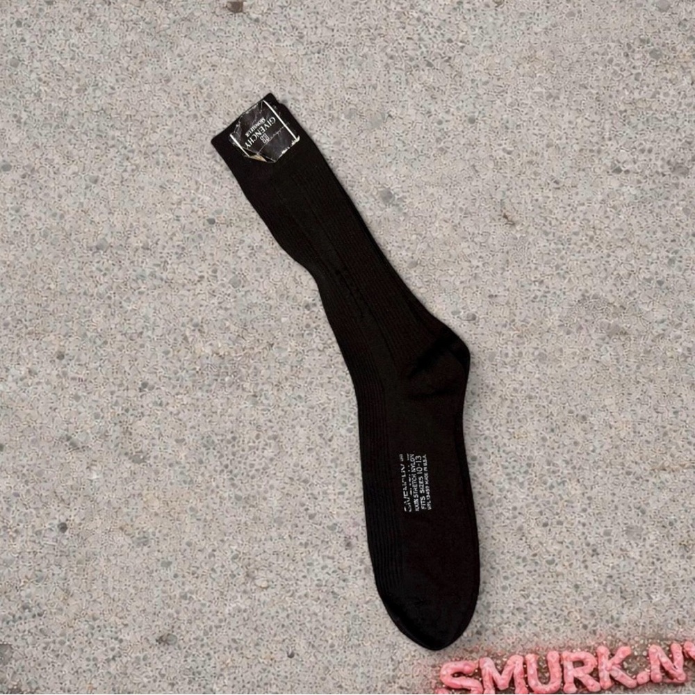 Givenchy brown Black Ribbed Dress Socks